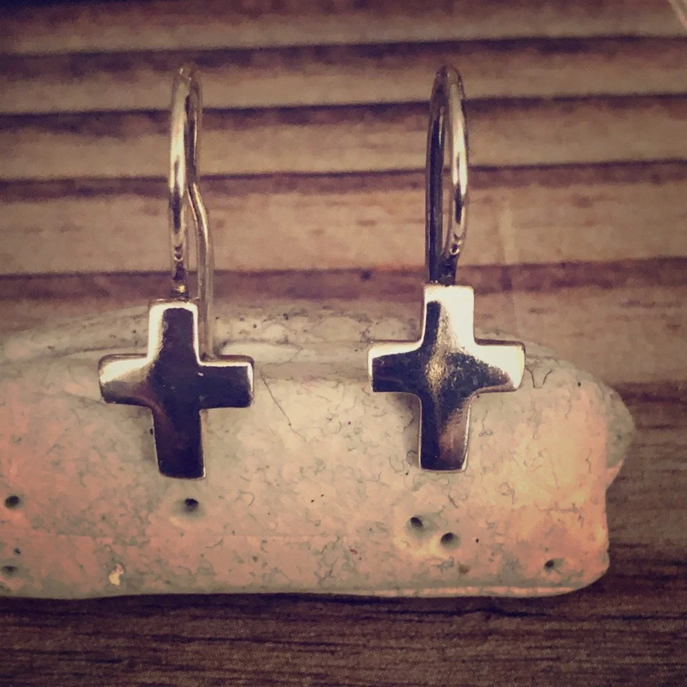 Silpada Sterling Silver Cross Earrings - Picture 3 of 5
